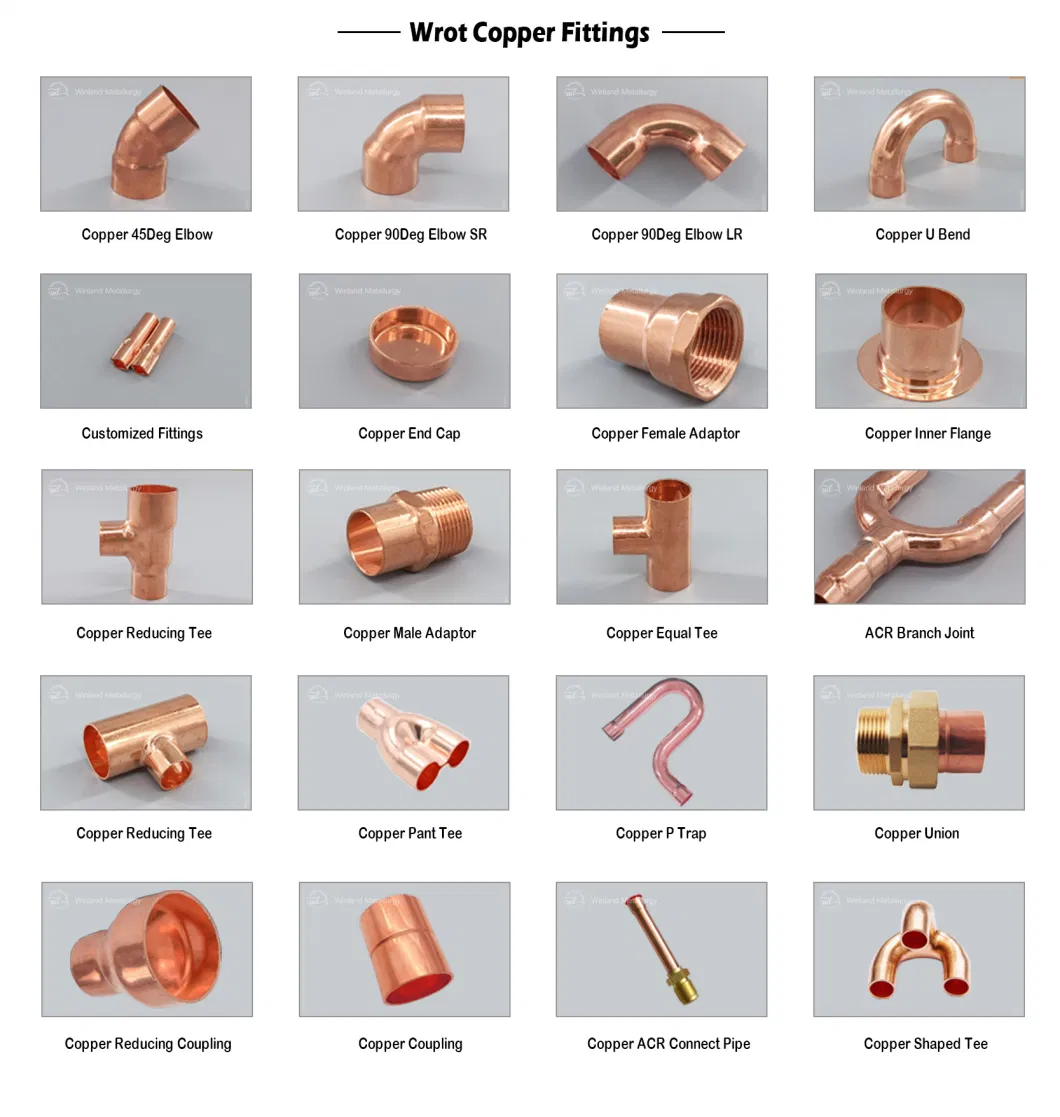 Factory Supply Custom Pure Copper Air Conditioning and Refrigeration Copper Pipeline Fittings