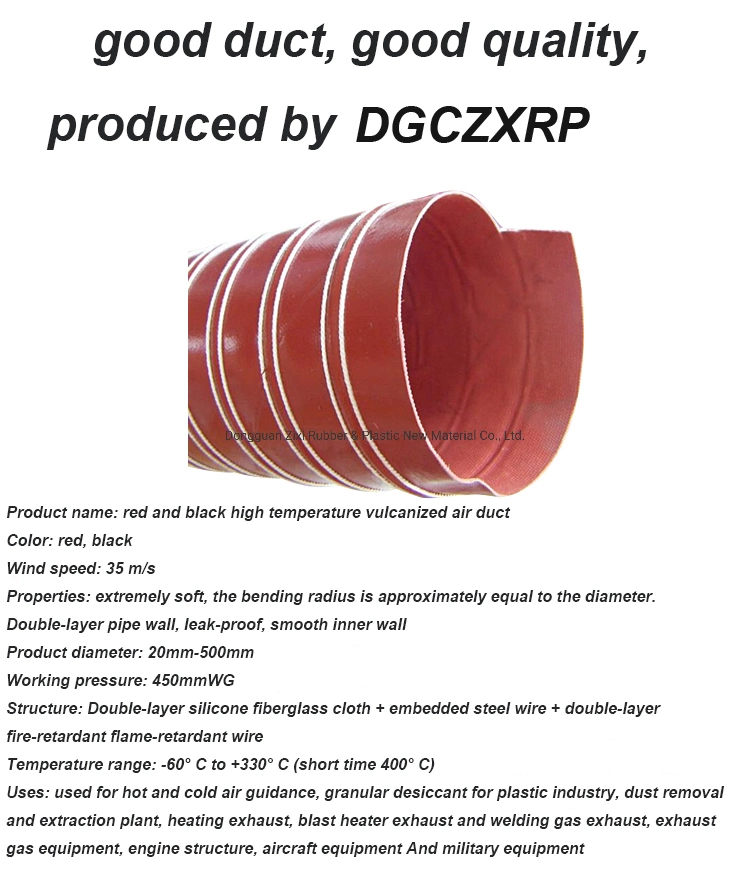 Flexible Exhaust Pipe 1.5 Inch High Pressure Reinforced Silicone Coated Fiberglass Pipe