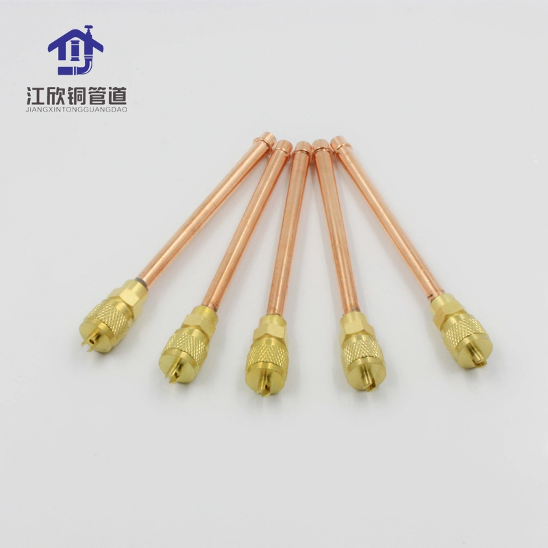 Copper Refrigeration Pipe Access Valve Air Conditioner Part Copper Fitting
