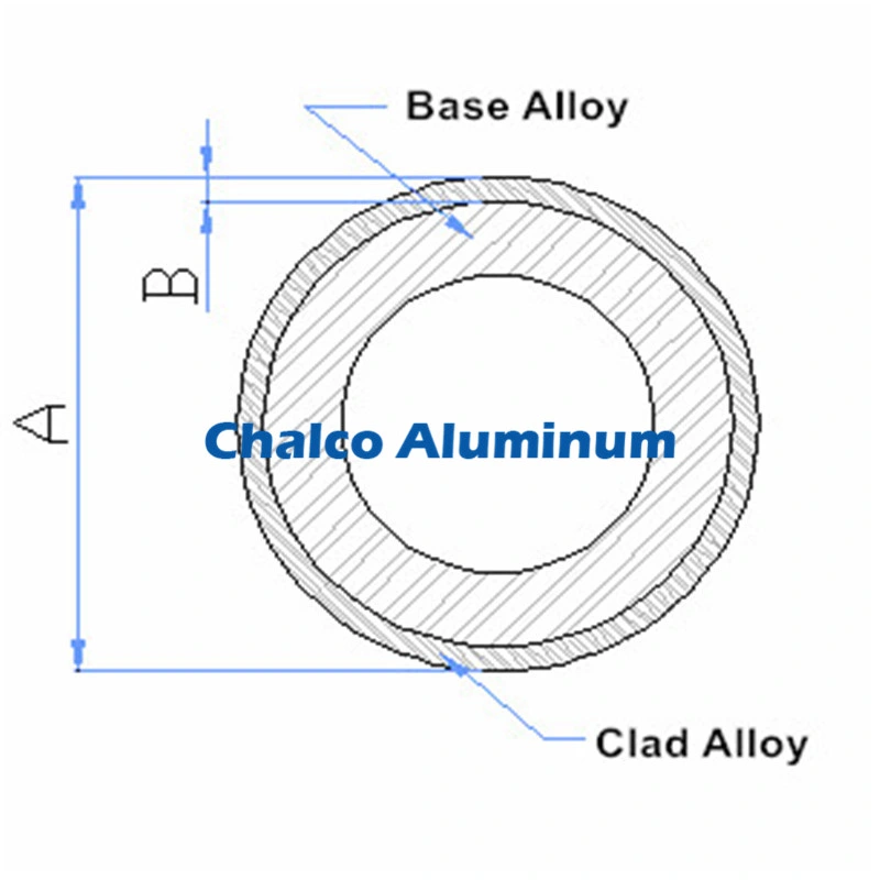 Cladding Aluminium Round Condenser Header Tube Pipe